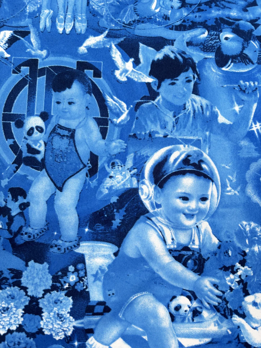 Jean Paul Gaultier 90s propaganda print top — JAMES VELORIA